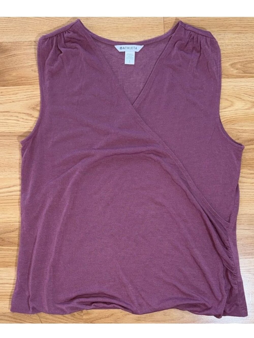 Mauve Purple Breezy Wrap Sleeveless Top Large NEW